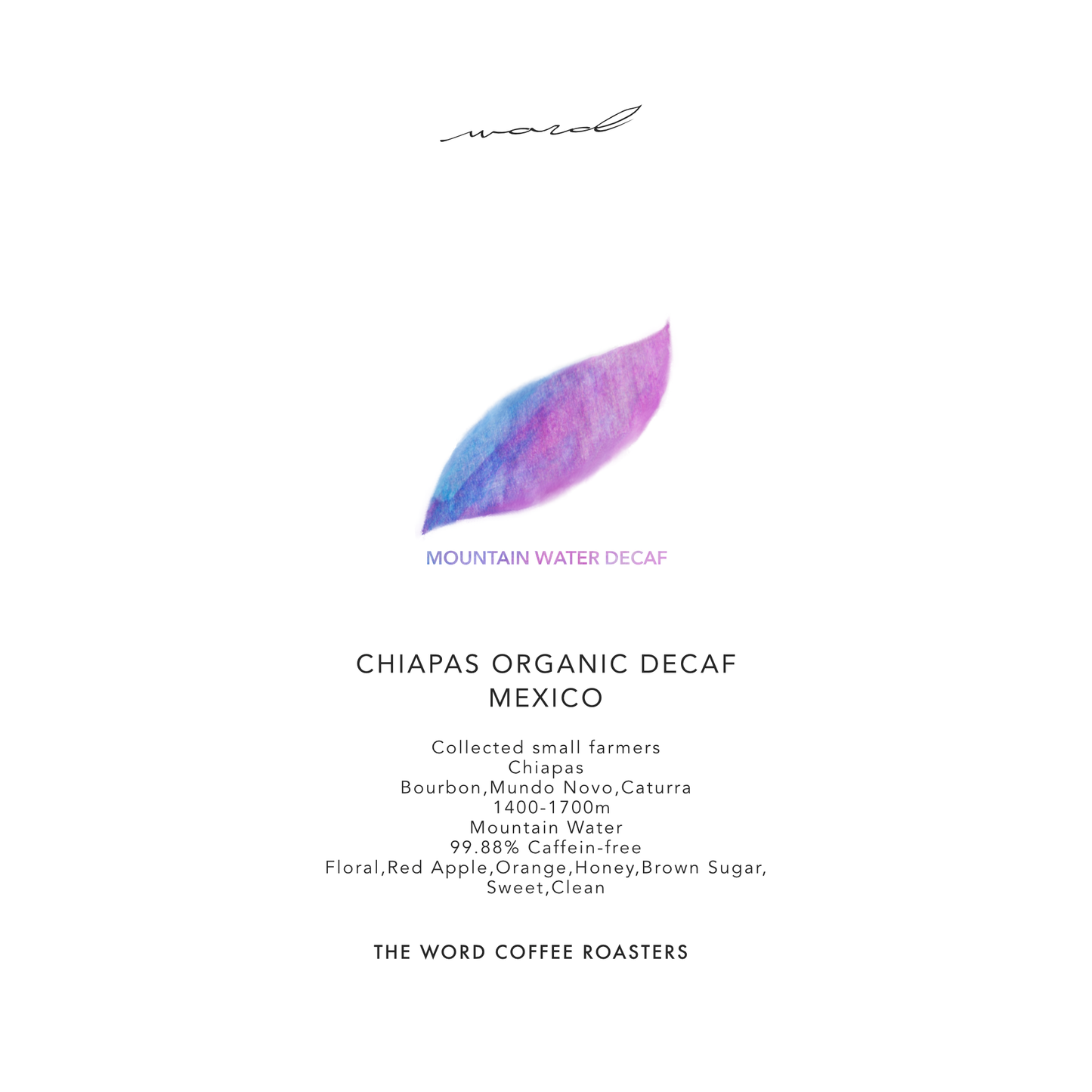 CHIAPAS OGANIC DECAF / MEXICO