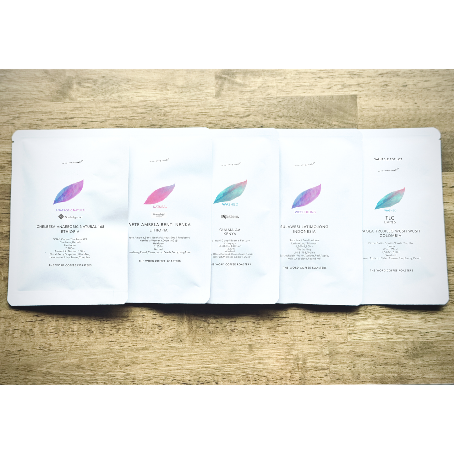 SINGLE ORIGIN TASTING SET / 30g×5|シングルオリジンお試しテイスティングセット 30g×5種|THE WORD COFFEE ROASTERS TOKYO JAPAN スペシャルティコーヒー 葛飾区 奥戸 新小岩