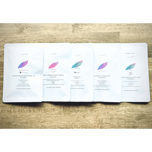 SINGLE ORIGIN TASTING SET / 30g×5|シングルオリジンお試しテイスティングセット 30g×5種|THE WORD COFFEE ROASTERS TOKYO JAPAN スペシャルティコーヒー 葛飾区 奥戸 新小岩