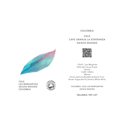 "CGLE" LAS MARGARITAS GEISHA / COLOMBIA