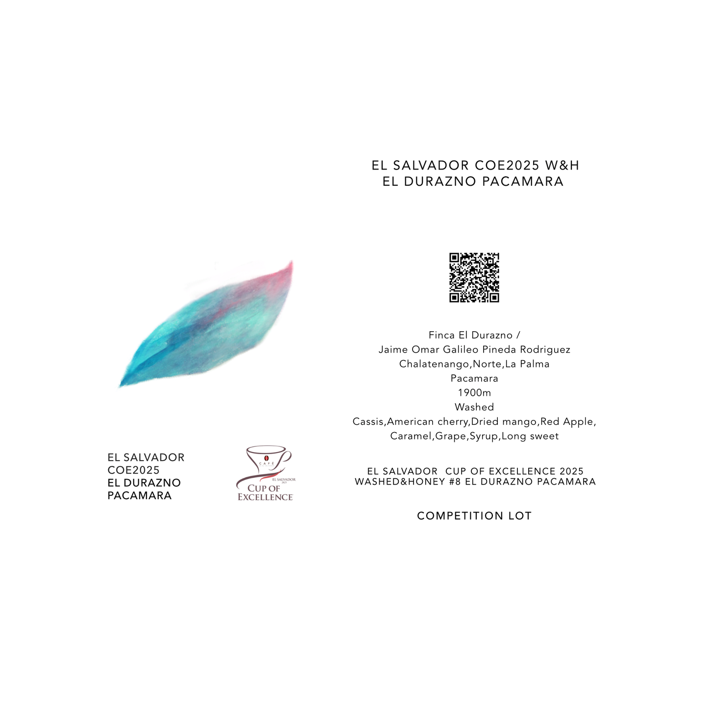 COE 2025 W&H EL DURAZNO PACAMARA / EL SALVADOR