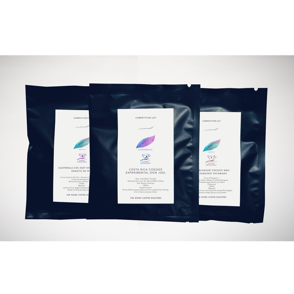 THE COLLECTION：CUP OF EXCELLENCE|COE / カップ オブ エクセレンス銘柄3種（焙煎豆30g×3）のセット|THE WORD COFFEEROASTERS TOKYO JAPAN|東京 葛飾区 奥戸 新小岩 立石 ザ・ワードコーヒー